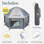 New California Beach Co Pop  n Go Playpen - Indoor   Outdoor Baby Playpen