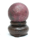 17-18th C Antique Old Tibetan Buddhist Large Ruby Corundum Sphere Offering Orb