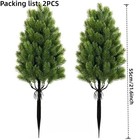 2pcs Artificial Pine Trees Mini Christmas Tree Indoor Outdoor Holiday Garden