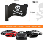 2 Pcs Pirate Flag Car Antenna Topper  Automotive Pirate Flag Shaped Antenna Topp