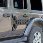 Car Rear Door Storage Molle Panel Organizer W  Foot Pegs For Jeep Wrangler Jk Jl