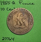 1855-a France          10 Centimes Coin Fine