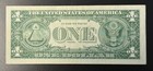 1957 B  1 Silver Certificate Blue Seal Washington Bill    free Shipping   