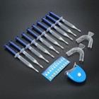 Home Teeth Whitening Kit Dental Gels 10 Tubes   2pcs Trays   1pc White Led