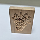 Springerle Carved Wood Cookie Stamp Butter Press  Bunch Of Grapes