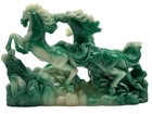Vintage Feng Sui 3 Horse Statue 8    Collectible