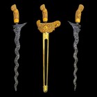 Antique Indonesian Javanese Madura Keris Kris Dagger Rare Pamor And Naga Dapur