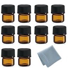Simple-e 50pcs 1ml  1 4 Dram  Amber Mini Glass Bottle 1cc Amber Sample