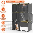 Heavy Duty Pet Cat Cage Indoor Enclosure Diy Playpen    With    metal Wire Kennel