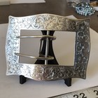 Antique William Kerr Sterling Silver Etched Belt Buckle 61 34grams  sb25 