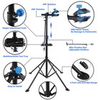 Bike Repair Stand Rack Adjustable Folding Maintenance W tool Tray Workstand 