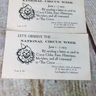 3 Vtg Circus Clown Club Of America Flyer For National Circus Week 50s