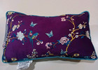Edie At Home Decorative Boho Pillow Embroidered Birds Butterflies Purple Teal