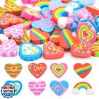 Hsonaigee 48 Pieces Valentine Erasers Cute Heart Pencil Eraser Bulk For Valen   