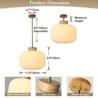 Modern Large Mid Century Ribbed Glass Pendant Lighting Vintage Milk White Woo   