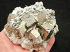 Big  Pyrite Crystal Cube Cluster With Sphalerite And Druzy Quartz  Peru 516gr