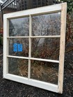 28 X 25 Vintage Window Sash  Old 6 Pane  Frame 1948 Arts   Crafts