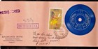 Bhutan 1 25 Nu 1977 Record Phonograph Stamp Postaly Used On Cover Rare