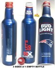 Damaged Empty Aluminum Bottle New England Patriots Nfl Football Bud Light Beer