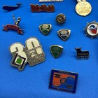 Vintage Lot Of 33 Lapel Pins State Souvenirs Corporate Enamel Hat Tacks