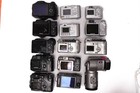 Lot Of 14 Cameras Canon Sony Olympus Samsung Nikon