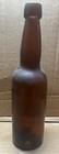Antique R   Co 21  Amber Brown Molded Glass Beer Bottle Embossed   empty
