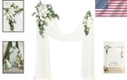 Elegant Set Of 4 Artificial Flower Arch Kit With Drapes For Weddings And Events