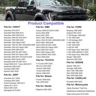 50 Cal Car Truck Bullet Antenna For Gmc Sierra 99-2025 Chevy Silverado 1500-3500