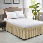 Freshculture Full Bed Skirt  Elastic Wrap Around Bed Skirt Full Bed  Easy Fit   