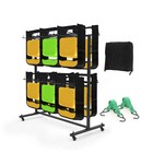 Folding Chair Cart Storage Rack Two Tier Heavy Duty Folding Table Chair Racks