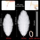 Tigeen 100 Pcs Ostrich Feathers Bulk 12-14 Inch  10-12 Inch 100 Nat    Fast Ship