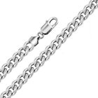 Verona Jewelers 925 Sterling Silver 3mm Curb Cuban Link Chain Necklace   Unisex 