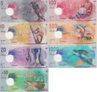 Prettiest Money In The World Set 7 Notes  Maldives Rufiyaa   Polymer  Unc