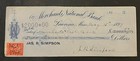 Travelstamps  1899 Merchants National Bank Cancelled Check W  Documentary Stamp