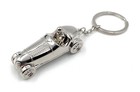 Keychain Racing Car Auto Racer Silver Pendant