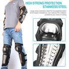 4pcs Adults Alloy Steel Motorcycle Knee Pads Elbow Guards Motocross Knee Shin   