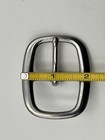 1 5  Silver Single Prong Belt Buckle Oval Center Bar Buckles  pack Of 2 