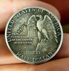 1925 Stone Mountain Half Dollar Design Modern Exonumia Silver Color Metal Token