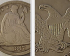 1847 Seated Liberty Dollar  1 Circulated Condition Lower Mintage 140 750