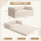 5-in-1 Convertible Folding Sofa Bed Corduroy Futon Couch Sleeper With Pull Out