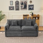 Modern Loveseat Sofa Couch 2 Seater Upholstered Sofa Couch Living Room Sofa Gray