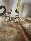 Vintage Colorful Tropical Birds Salt   Pepper Shakers