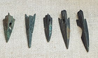 5 Ancient Roman Bronze Arrowhead 1st - 2nd Century Ad  444 