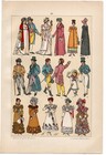 Regency   Romantic Era - Empire Waist Fashion Bonnets Frocks 1896 Antique Print