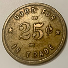Theo  Peterson Douglas  Wyoming Good For 25   Trade Token Pool Hall Saloon