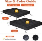 Full Size 8  Futon Mattress With Shredded Foam   Storage Straps - Corduroy