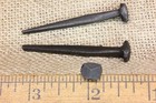 2  Rosehead Nails Antique Square Wrought Iron Vintage Rustic Decorative Look