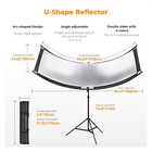 K f Concept 4-in-1 U-shape Reflector Curved Reflector W  1 5m Stand For Studios