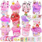 12 Pack Slimes  Pink Slime Kids  Clear Butter Cloud Slime Kit For Girls Ages    