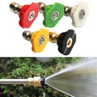 5pcs Pressure Washer Spray Tips Nozzles High Power Kit Quick Connect 1 4  Set